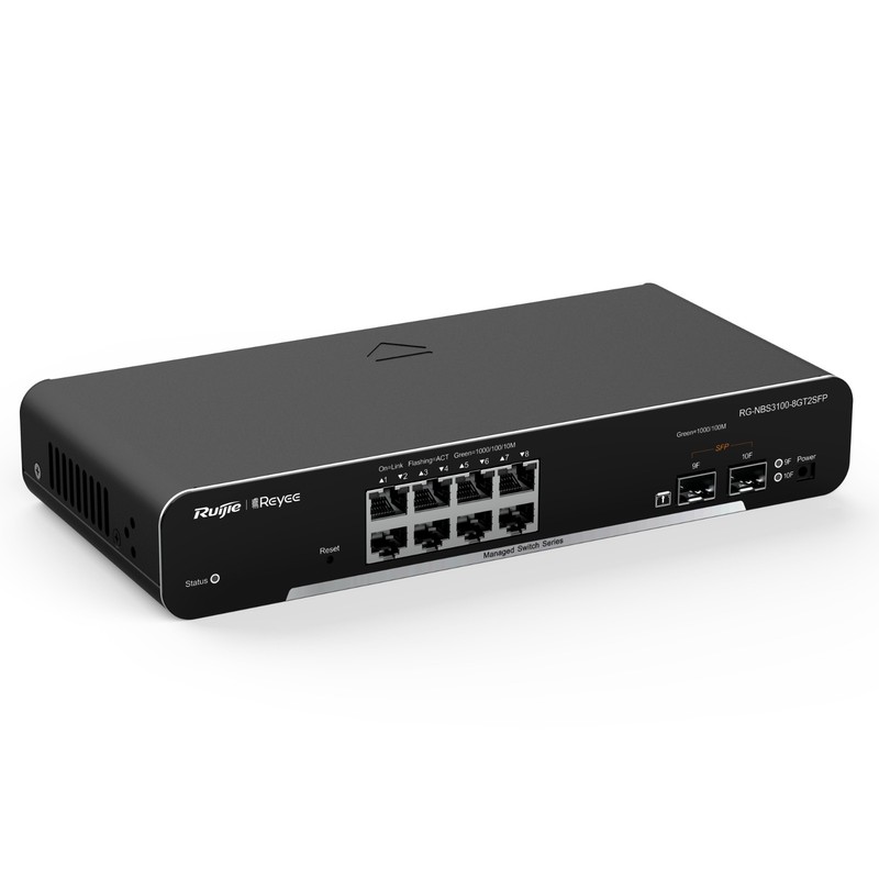 Ruijie RG-NBS3100-8GT2SFP network switch Managed L2 Gigabit Ethernet - Black