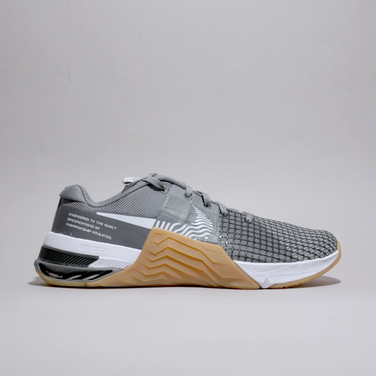 Nike Metcon 8 Smoke Gray Gum Mesh Mens Training Sneaker 