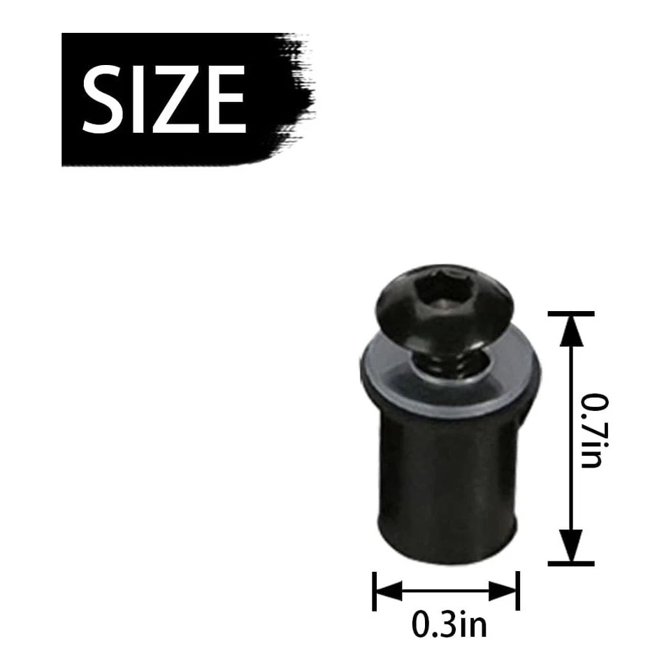 10X Motorcycle M5 x 15mm CNC Windscreen Windshield Screw Bolts Nuts Fastener Kit - Image 3 of 4