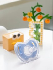 3Pcs Baby Apple Pacifier Set Silicone Soother with Spring pacifier chain