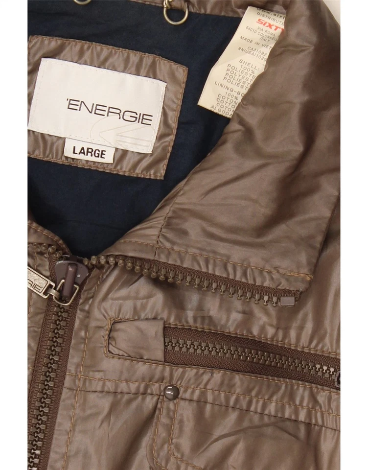 Chaqueta utilitaria ENERGIE para mujer UK 16 grande beige poliéster AD08 Foto 4 de 4