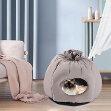 Cat Cave Bed Money Bag Shaped Closed Cat House Winter Warm All Seasons Universal