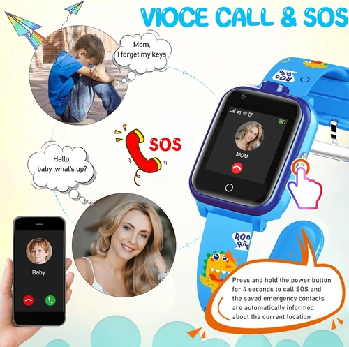 Kids 4G Smart Watchs Camera GSM Tracker SOS LBS Call Phone Game Watches Boy Girl - Bild 34 von 78