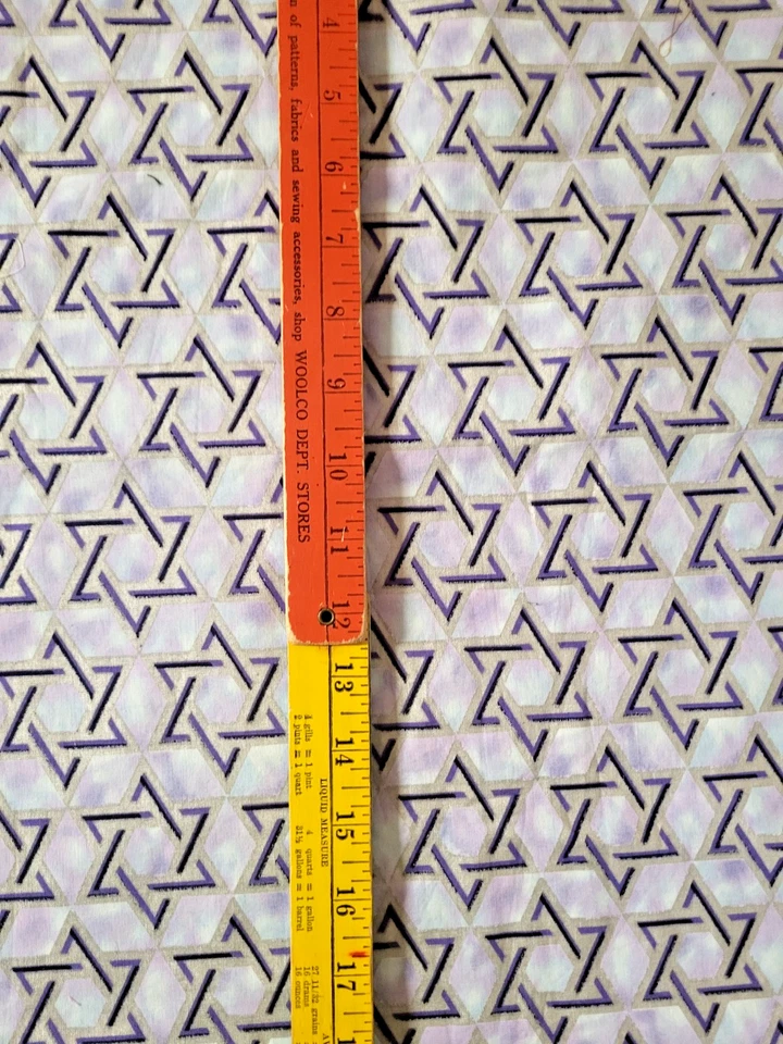 Metallic silver Stars David cotton fabric 40" l x 43" wide oop Alexander Henry - Image 3 of 4