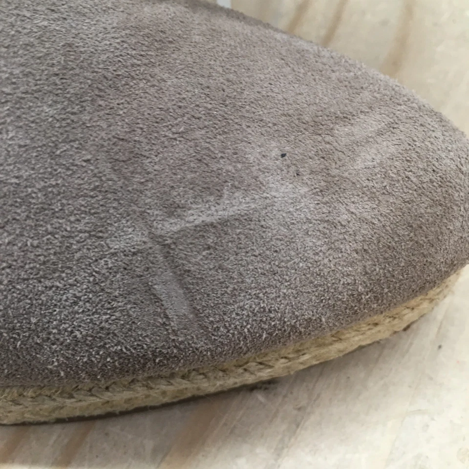 Lucky Brand Zapatos Mujer 9 M Luceina Mule Alpargatas Cuero Beige Tacones Cuña Foto 4 de 4