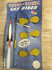 Vintage 1950's Kirchof Patented Super Sonic Sky Rider tin Toy