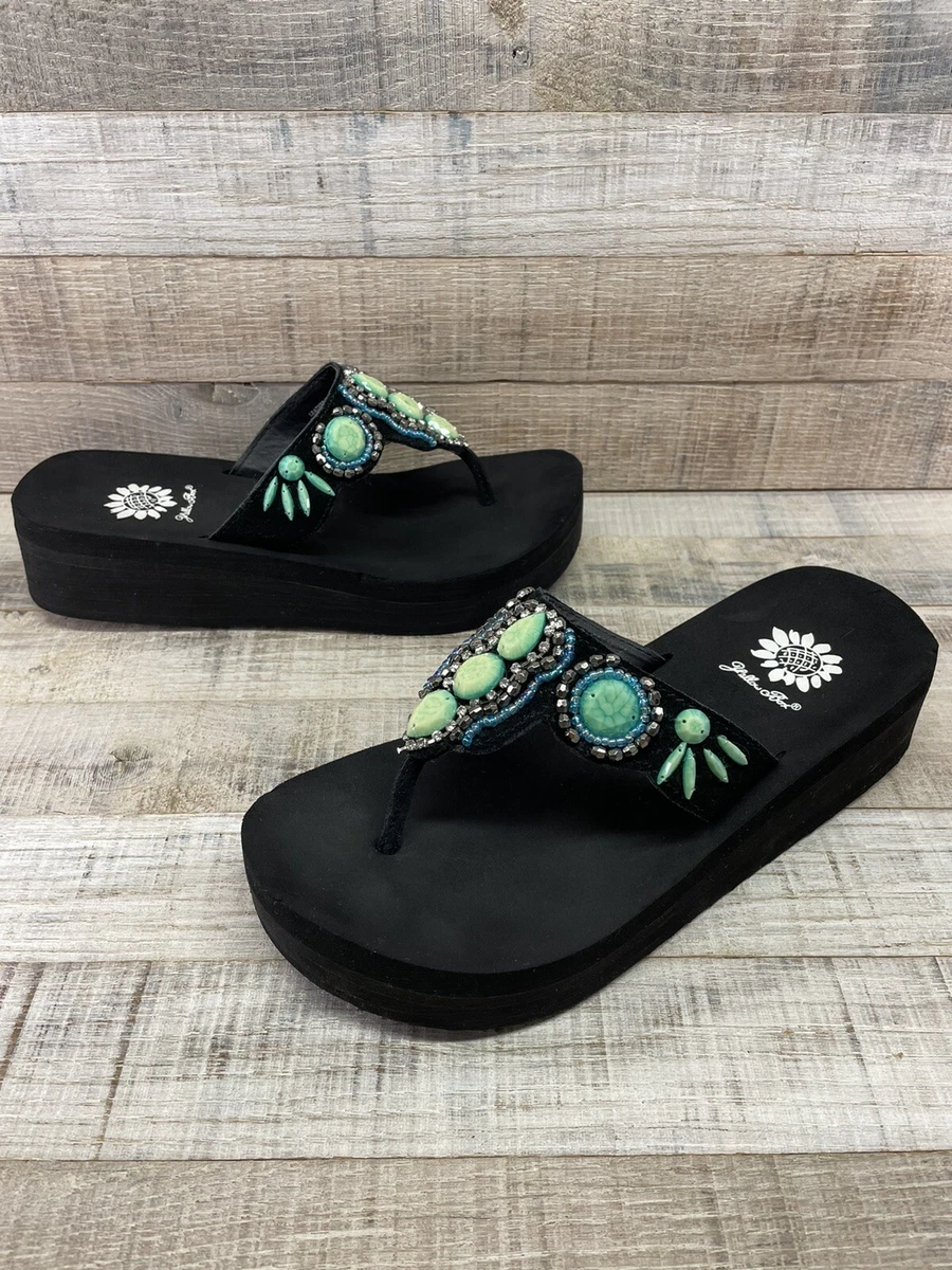 Discount yellow hotsell box flip flops