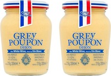 Grey Poupon Dijon Mustard 215g x2  with White Wine French Mustard