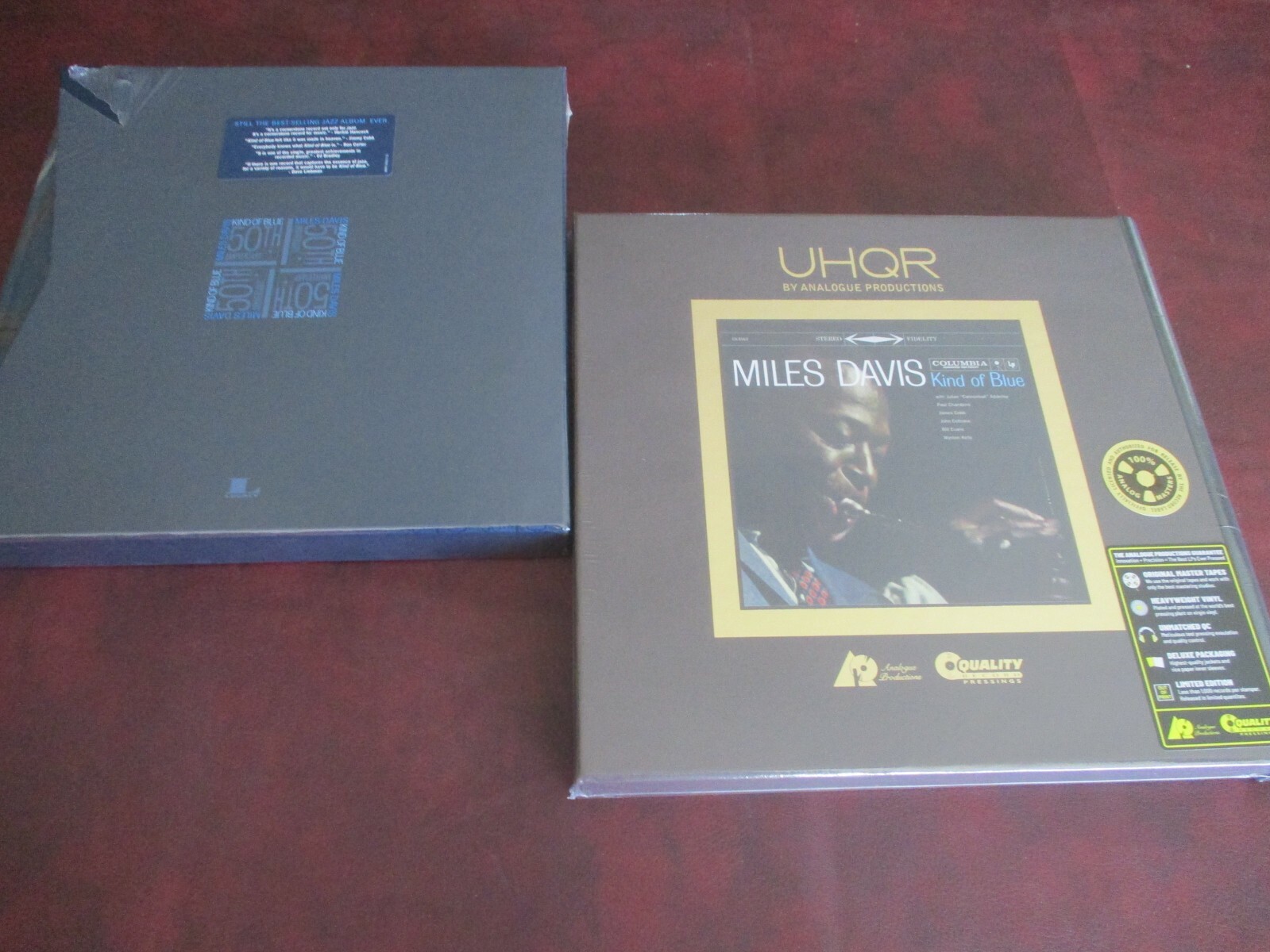 MILES DAVIS LIMITED 45 RPM AUDIOPHILE KIND OF BLUE UHQR + 50TH ANNIVERSARY BOX