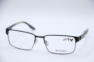 NEW COLUMBIA C3025 BLACK TORT TEMPLES AUTHENTIC DESIGNER EYEGLASSES 57-18