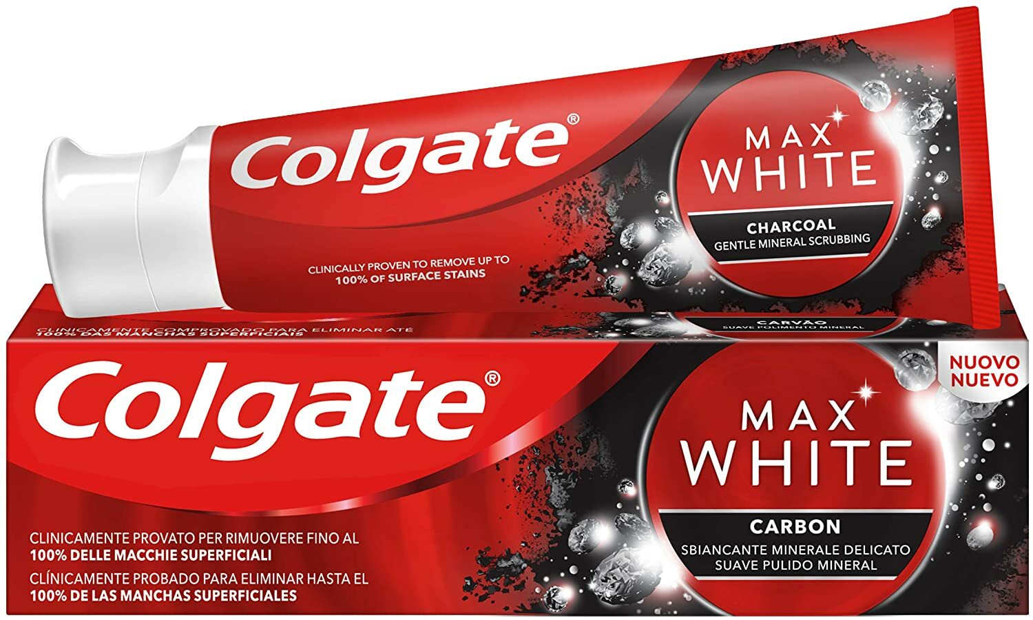 Colgate Max White Carbon Dentifricio Sbiancante,75ml