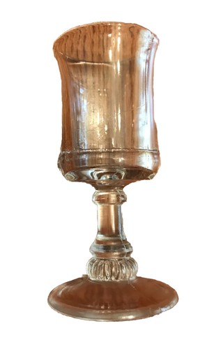 Set of 4 Stemed Pressed Tulip Shaped Cordial Glasses 1 oz Spindled Stem 4” Tall - Picture 3 of 4