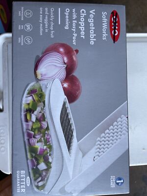 OXO Soft Works Vegetable Food Chopper W/ Easy Pour Opening BRAND NEW