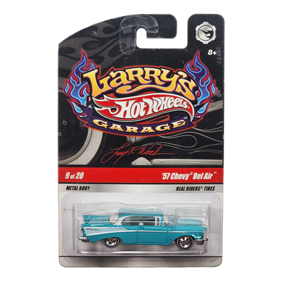 HOT WHEELS '57 Chevy Bel Air Turquoise Larrys Garage Signature Series N9053 2009