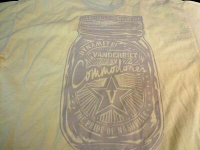 Vanderbilt Commodores Dynamite  Mason Jar Graphic Large  T-shirt NWT    J5