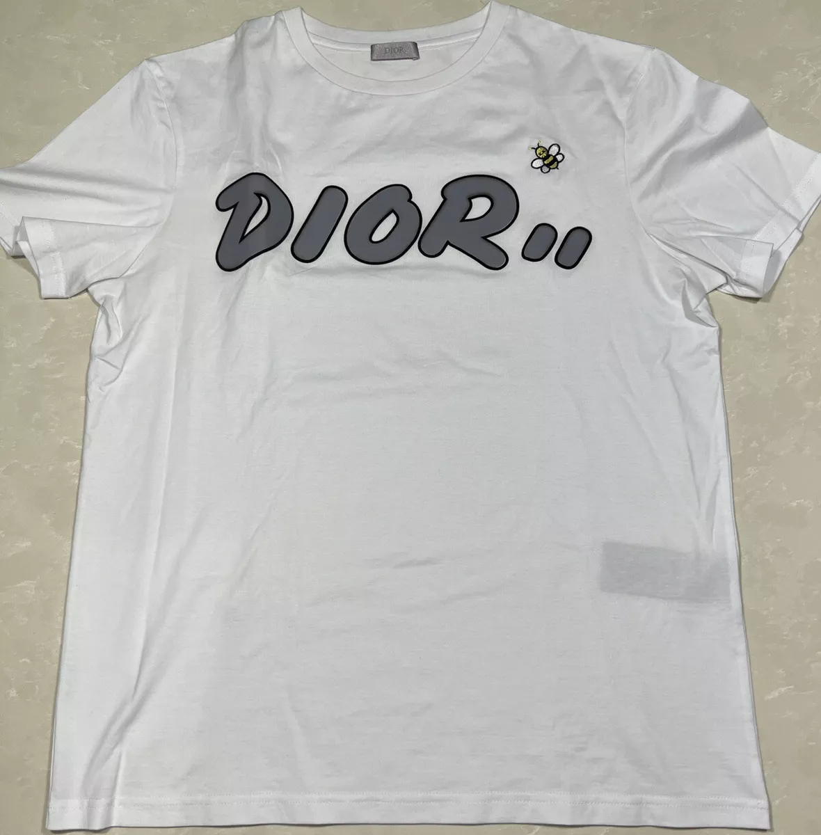 DIOR x KAWS Collaboration Logo T-shirt White size XL