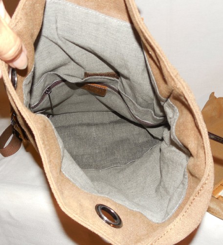 NEW KL928 Canvas Backpack Large Outdoor Travel Rucksack Duffel Zipper Straps - Picture 10 of 12