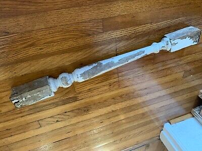 Buy Antique Architectural Salvage Chippy White Painted Wooden Spindle Baluster Farm