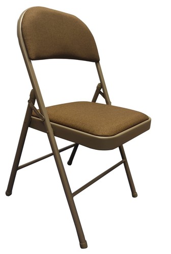 META Delux robust braun gepolstert Klappstuhl Sitz Home Office Arbeit 4-teiliges Set - Bild 4 von 11