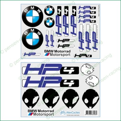 BMW HP4 UFO Racing Motorrad Motorsport Laminated Decals Stickers Kit | eBay