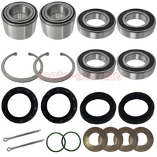 Front Rear Wheel Bearing Seals Kit Set for Yamaha Grizzly 350 400 450 2007-2014