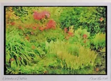 Garden 131059 Pond With Bog Plants A3 Watercolour print