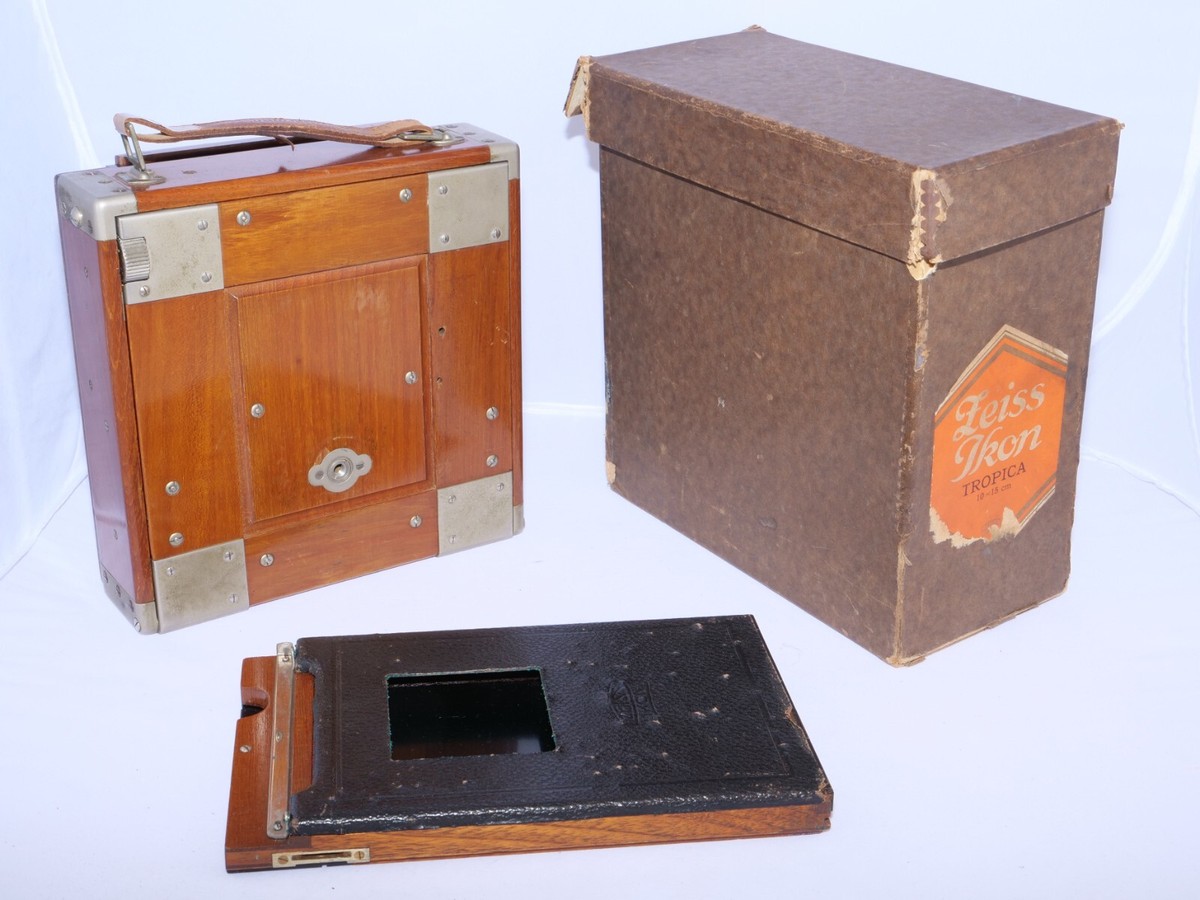 Zeiss Ikon TROPICA (285/9) polished teak 10x15cm CAMERA, Tessar