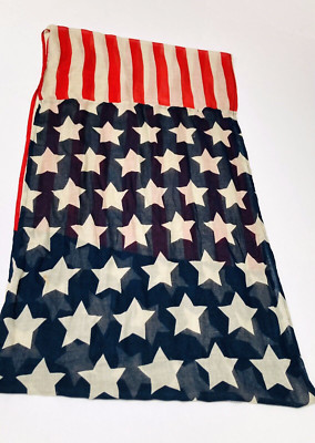 Flag Infinity Scarf Red Wht Blue by Threads 4 Thought  35 Lx 20 W  Modal Fabric