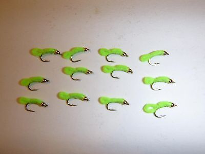 Green Weenie size 16 fishing flies One Dozen 12