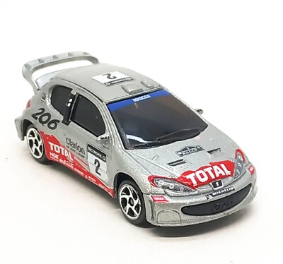 Majorette Peugeot 206 WRC no.2 Silver 1:57 (3