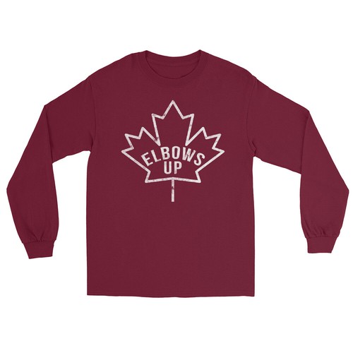 Canada Elbows Up Never 51 Long Sleeve T-Shirt, Canadian Pride Tee, Back Print - Picture 7 of 14