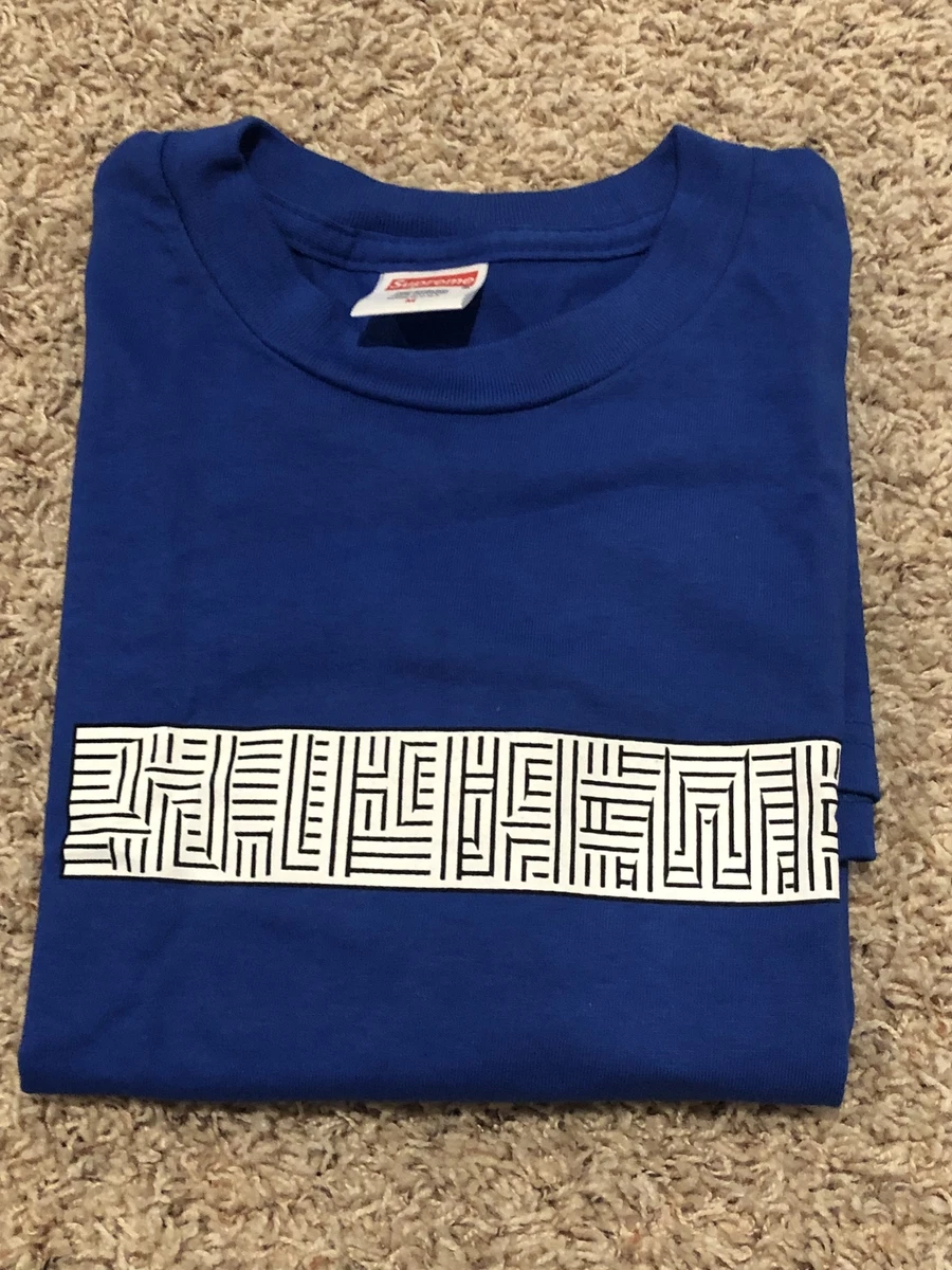 Supreme Optical Illusion Tee Blue Grey F W 11 eBay