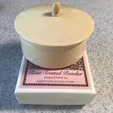 Vintage Art Deco Celluloid Cosmetic Case by P Arch Amerith AND Rose Talc w/Puff