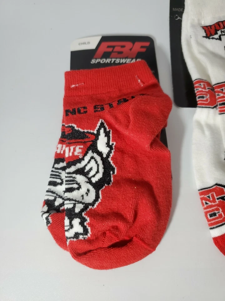 2 PAIR N.C. State Socks Child Size 8-13 NEW - Image 2 of 4