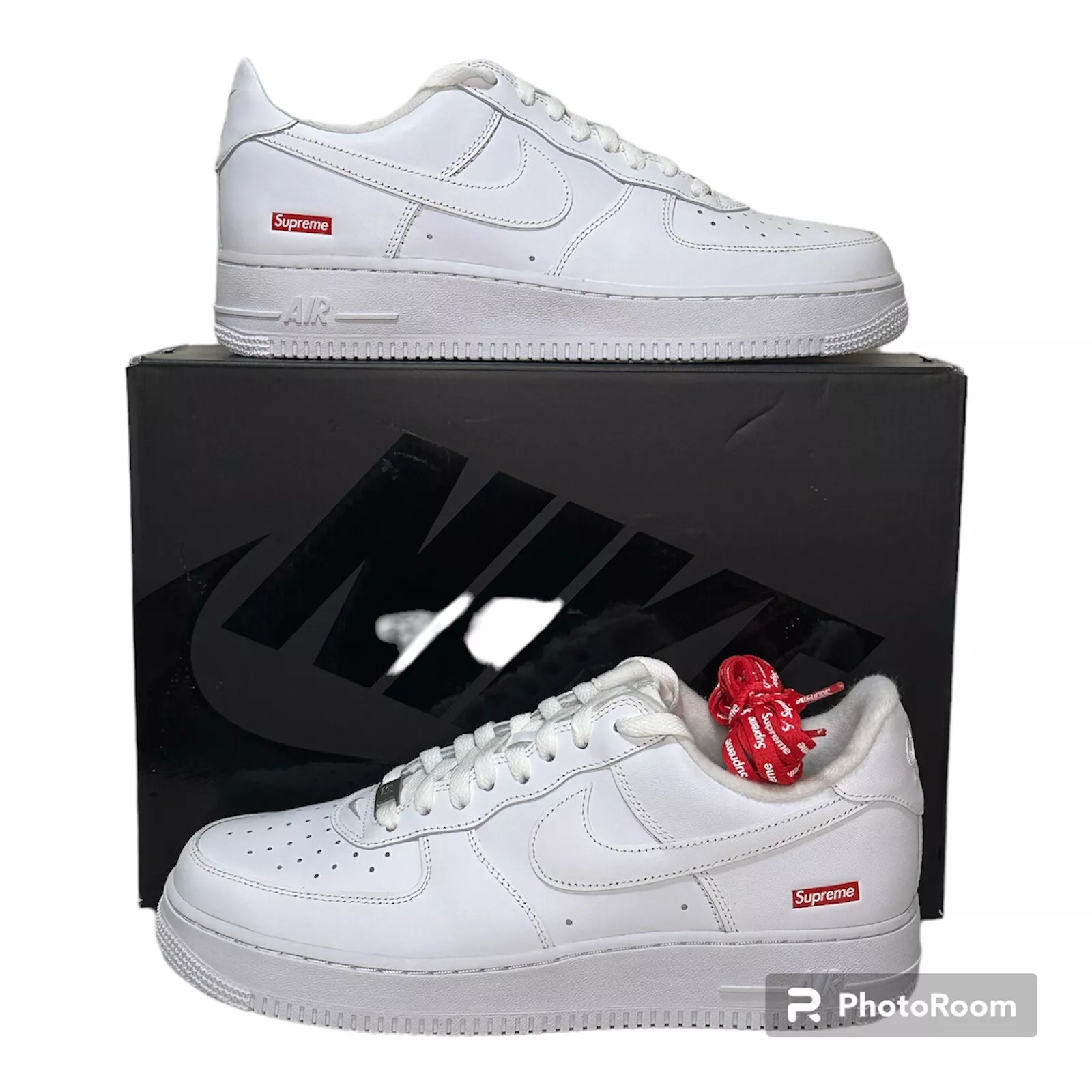 Supreme Nike Air Force 1 Low SP Blanc Taille 10 CU922 001 Neuf