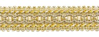 "DÉCopro 1\" Imperial Kollektion Zopfborte Sunray Gold Multicolor 4874 - 10 Yards"