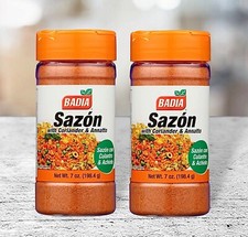 2 Badia Sazon with Coriander  Annatto Seasoning 7 oz Authentic Latin Flavor