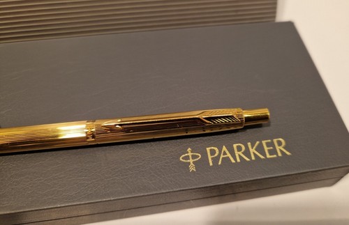 C9-AC 2x PENNA A SFERA VINTAGE PARKER KULI GOLD FRANCE PEN - Foto 7 di 20