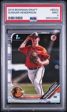 2019 Bowman Draft Gunnar Henderson First Orioles Baseball #BD22 PSA 9