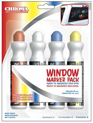Chroma Graphics Window Markerz 4-Pack