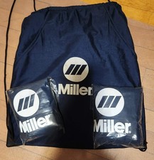 NEW Miller Welding Helmet Storage Bag Drawstring, w/ Glove Pocket NAVY NEW BAG