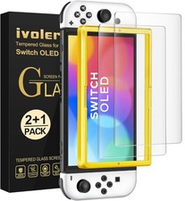 2-Pack Screen Protector Matte Tempered Glass for Nintendo Switch OLED Model