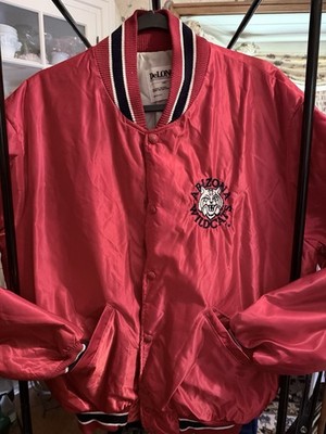 Vintage 80's Arizona Wildcats Bomber Jacket XLarge DeLong Red Satin Made in USA