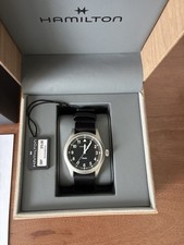 Hamilton Khaki Field Quartz 38mm Black Dial / Black Strap Worn Once RRP £375
