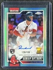 ROMAN ANTHONY 2026 TOPPS CHROME #RA-RA ROOKIE AUTO AQUA REFRACTOR RC 128/199