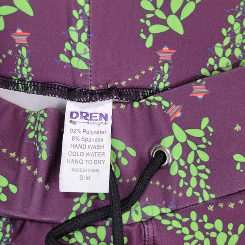 Dren Designs Christmas Tree Cactus Polyester Spandex Joggers Size S/M - Picture 6 of 6