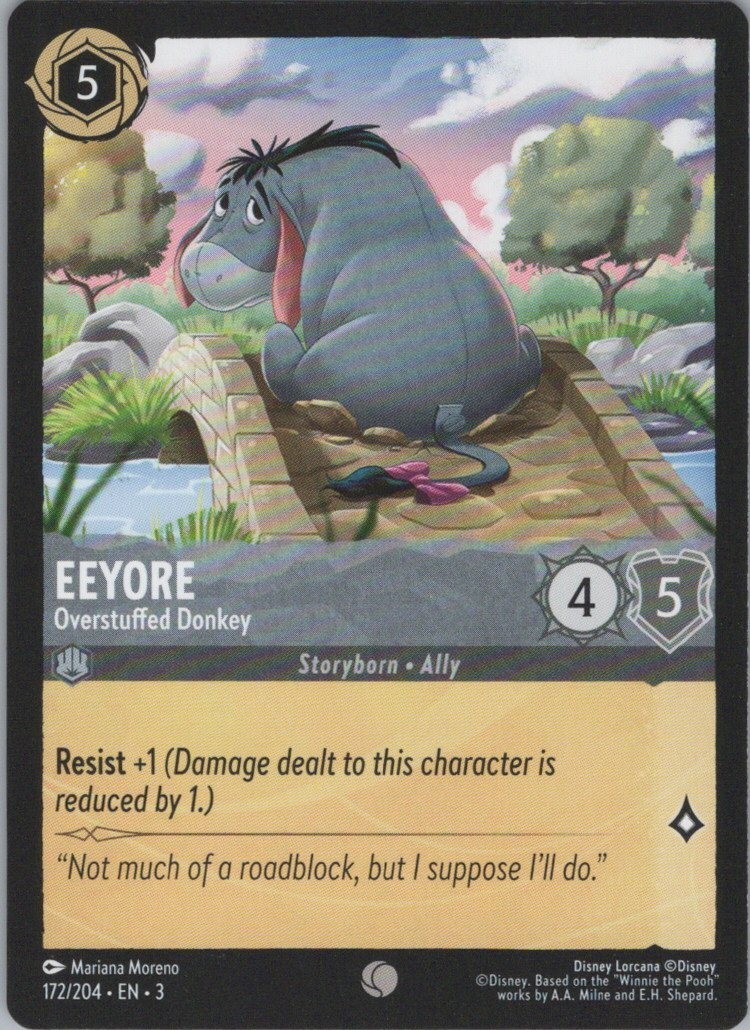 Lorcana Normal Eeyore - Overstuffed Donkey Into the Inklands 172/204 Common NM