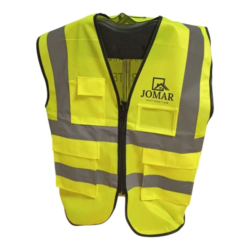 Safety Vest CUSTOM Hi-Vis PERSONALIZED Print in full color Size Large New - product listing photo