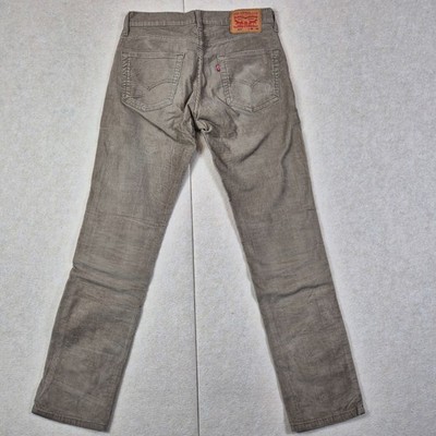 Levi's 511 Slim Fit Corduroy Jeans W30 L32 Taupe Beige Men's Trousers Pants