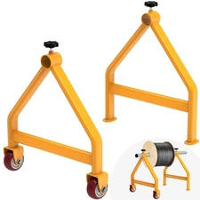 Wire Spool Rack, Portable Cable Caddy, Steel Fully welded Wire Rack Dispenser...